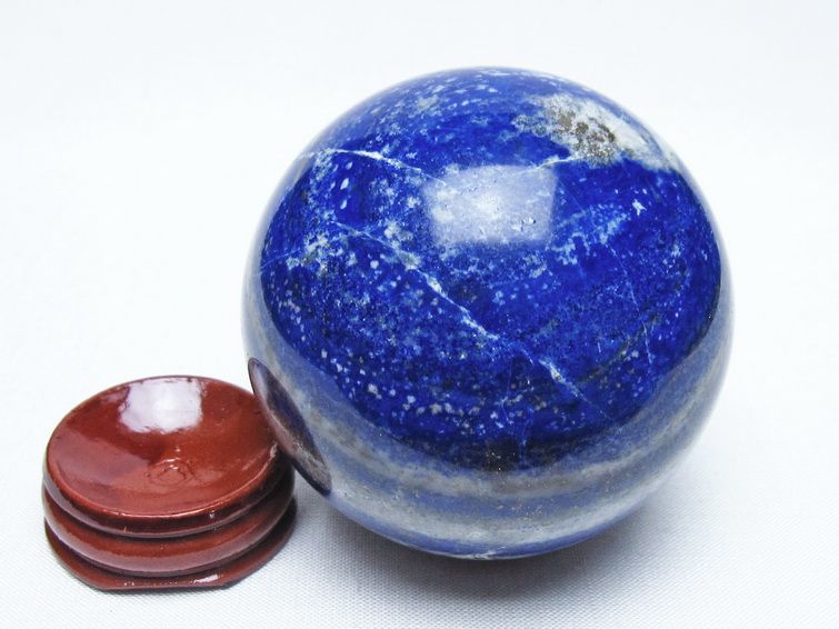 ラピスラズリ 丸玉 64mm スフィア 置物 一点物 151-10020