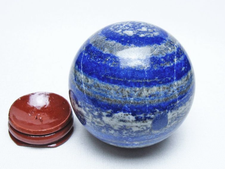 ラピスラズリ 丸玉 63mm スフィア 置物 一点物 151-10072
