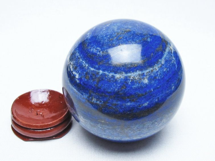 ラピスラズリ 丸玉 65mm スフィア 置物 一点物 151-10075