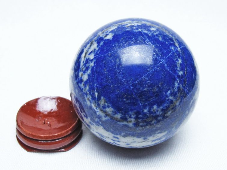 ラピスラズリ 丸玉 64mm スフィア 置物 一点物 151-10077