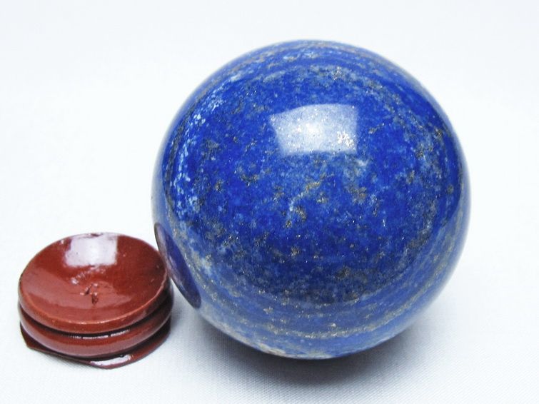 ラピスラズリ 丸玉 66mm スフィア 置物 一点物 151-10078