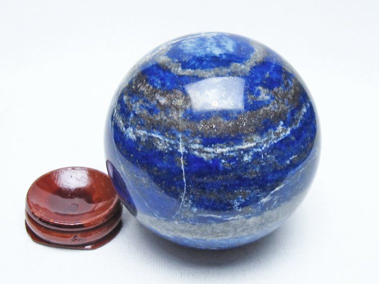 ラピスラズリ 丸玉 72mm スフィア 置物 一点物 151-10094