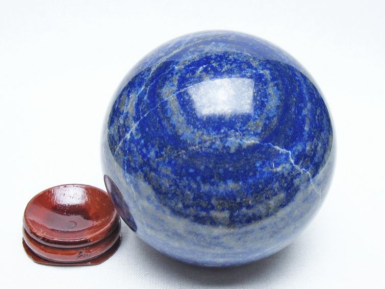 ラピスラズリ 丸玉 78mm スフィア 置物 一点物 151-10098