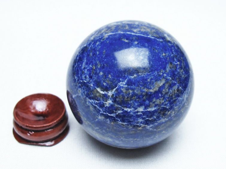 ラピスラズリ 丸玉 53mm スフィア 置物 一点物 151-10128