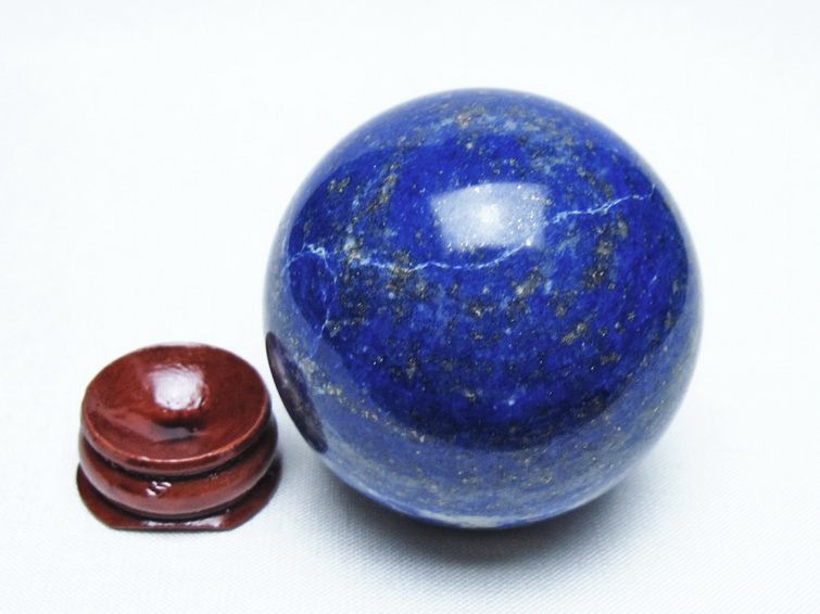 ラピスラズリ 丸玉 52mm スフィア 置物 一点物 151-10137