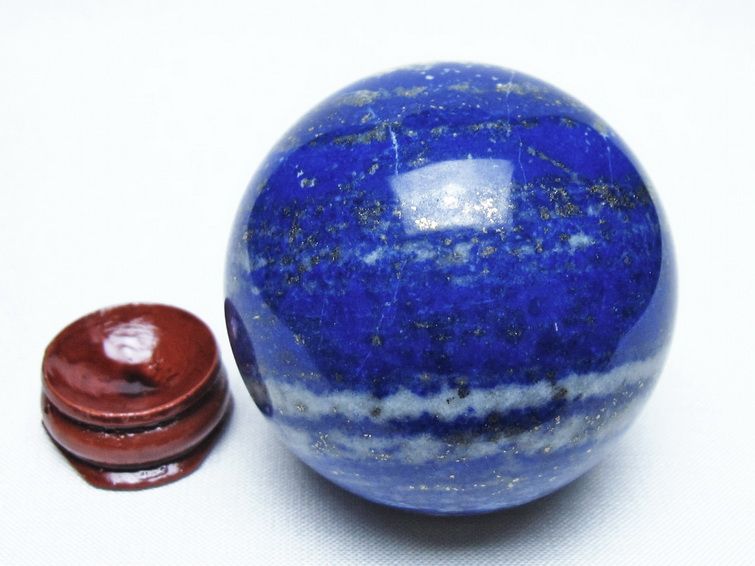 ラピスラズリ 丸玉 53mm スフィア 置物 一点物 151-10138