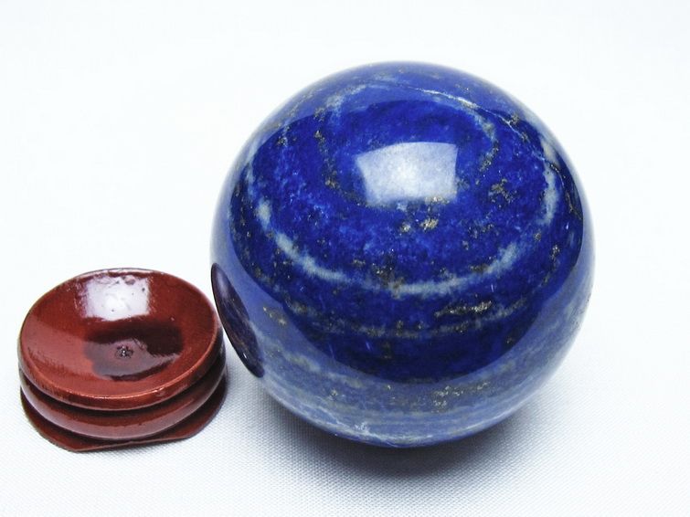 ラピスラズリ 丸玉 60mm スフィア 置物 一点物 151-10146