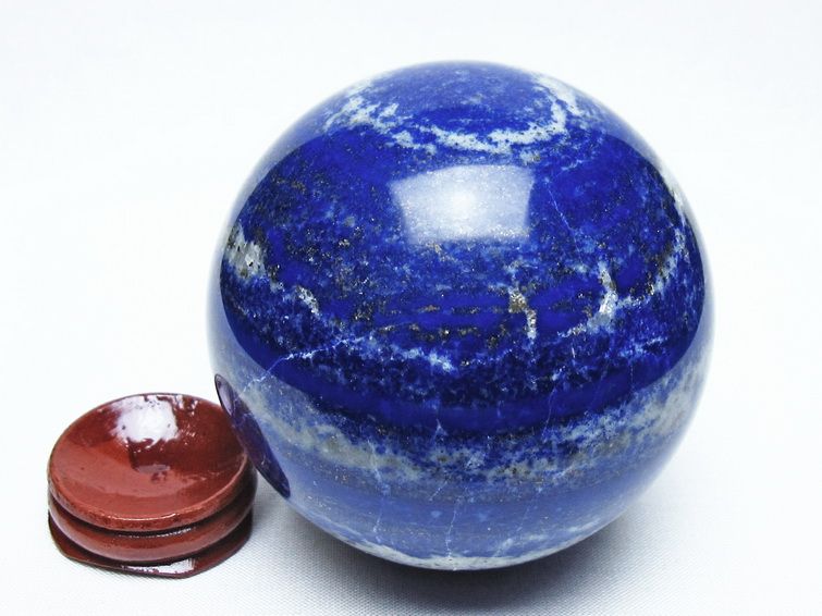 ラピスラズリ 丸玉 77mm スフィア 置物 一点物 151-10161