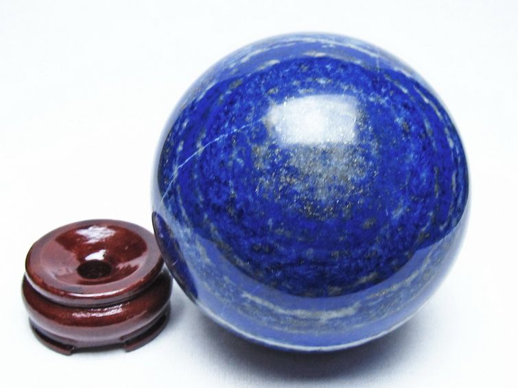 1.2Kg ラピスラズリ 丸玉 91mm スフィア 置物 一点物 151-10165