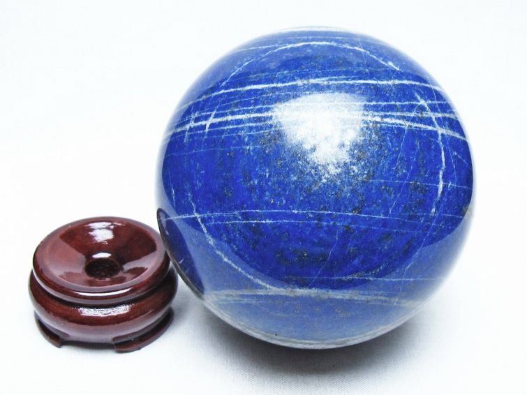 1.3Kg ラピスラズリ 丸玉 93mm スフィア 置物 一点物 151-10168