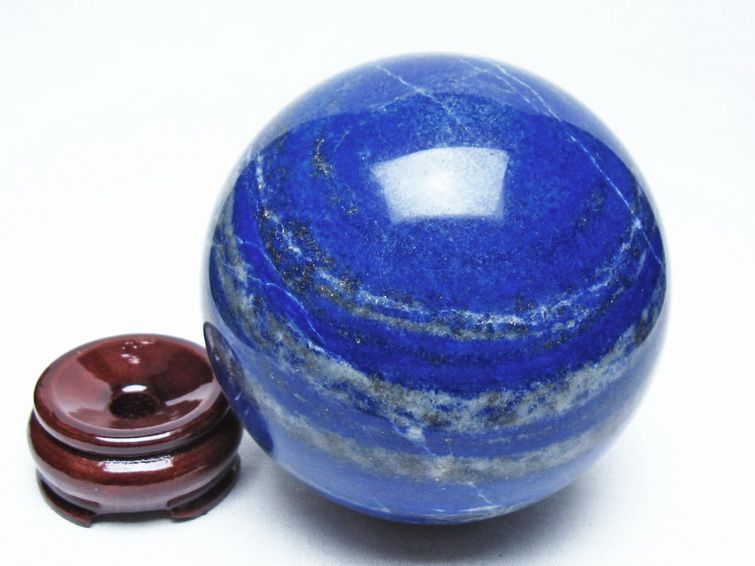 1.4Kg ラピスラズリ 丸玉 94mm スフィア 置物 一点物 151-10178
