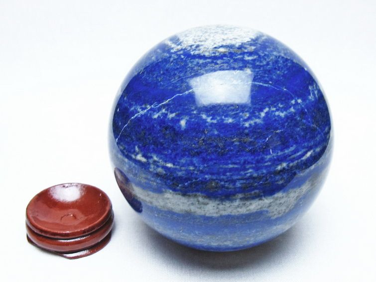 ラピスラズリ 丸玉 83mm スフィア 置物 一点物 151-10187