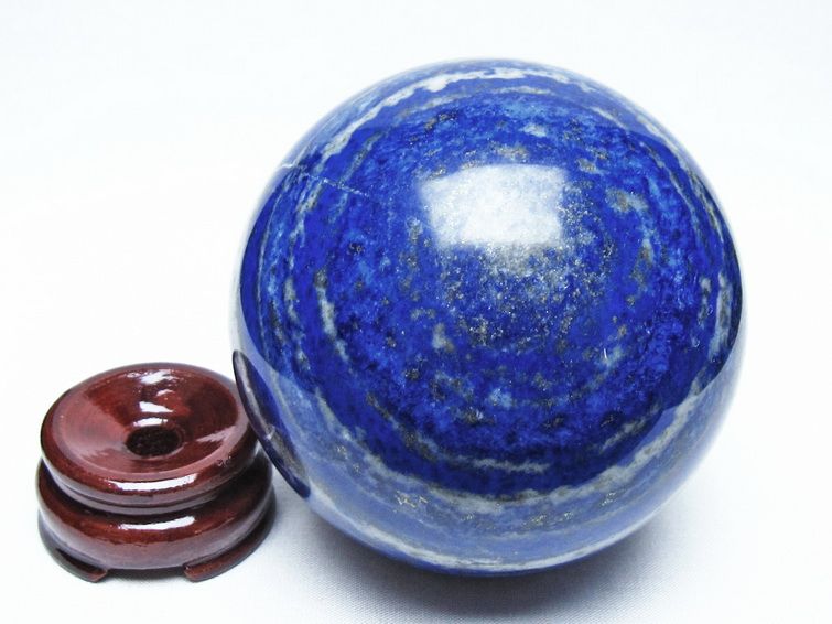 1.3Kg ラピスラズリ 丸玉 93mm スフィア 置物 一点物 151-10189