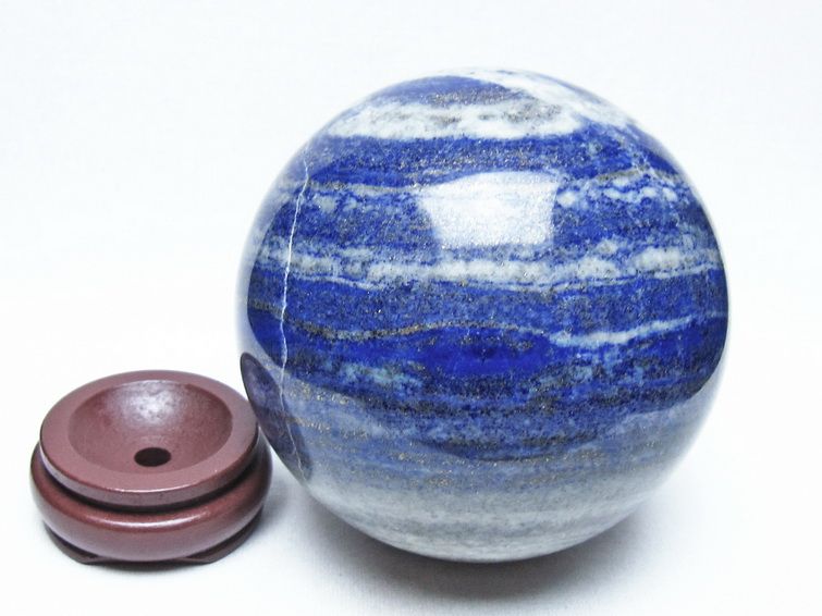 1.9Kg ラピスラズリ 丸玉 110mm スフィア 置物 一点物 151-10191