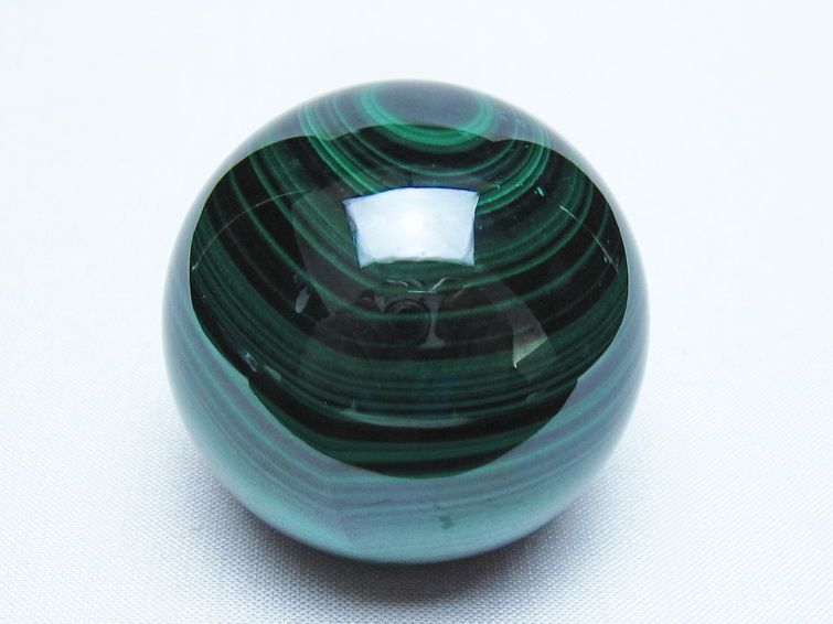 マラカイト 丸玉 48mm スフィア 置物 一点物 151-10193