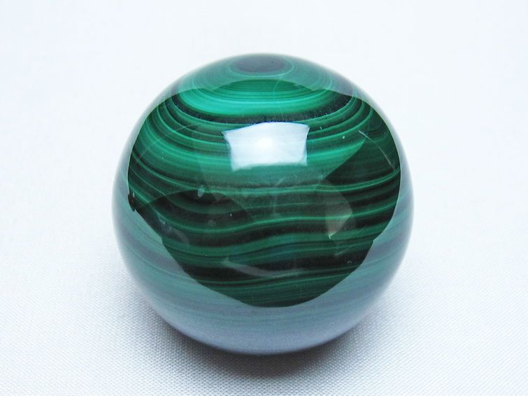マラカイト 丸玉 50mm スフィア 置物 一点物 151-10196