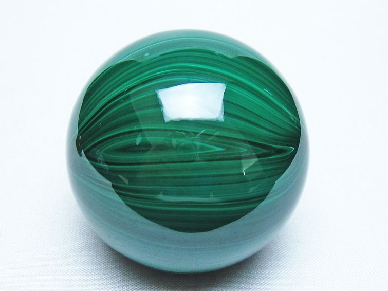 マラカイト 丸玉 53mm スフィア 置物 一点物 151-10198