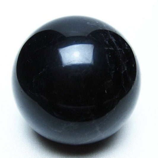 黒水晶 スフィア モリオン 丸玉 56mm 原石 置物 一点物 151-10411