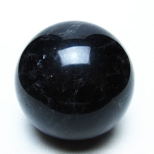 黒水晶 スフィア モリオン 丸玉 56mm 原石 置物 一点物 151-10412