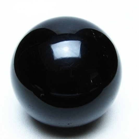 黒水晶 スフィア モリオン 丸玉 58mm 原石 置物 一点物 151-10415