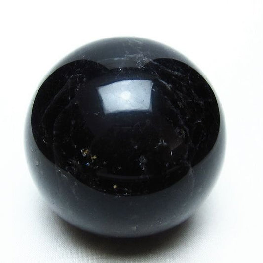 黒水晶 スフィア モリオン 丸玉 58mm 原石 置物 一点物 151-10418