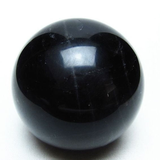 黒水晶 スフィア モリオン 丸玉 58mm 原石 置物 一点物 151-10419