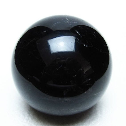 黒水晶 スフィア モリオン 丸玉 60mm 原石 置物 一点物 151-10423