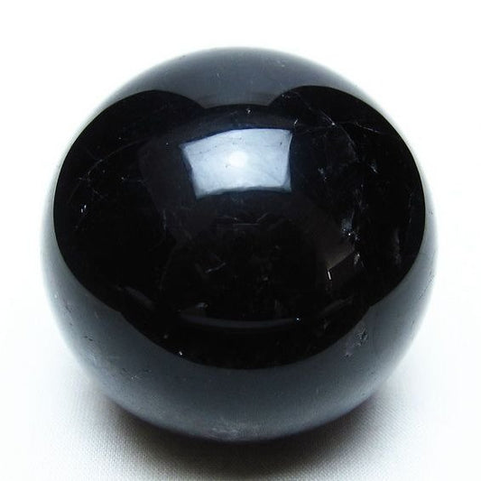 黒水晶 スフィア モリオン 丸玉 61mm 原石 置物 一点物 151-10425