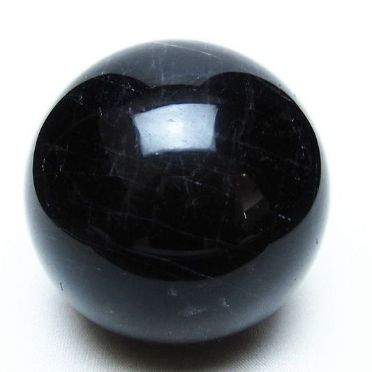 黒水晶 スフィア モリオン 丸玉 63mm 原石 置物 一点物 151-10427