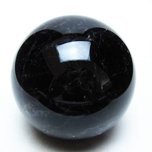 黒水晶 スフィア モリオン 丸玉 65mm 原石 置物 一点物 151-10428