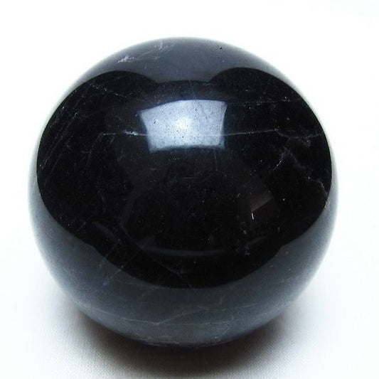 黒水晶 スフィア モリオン 丸玉 69mm 原石 置物 一点物 151-10432