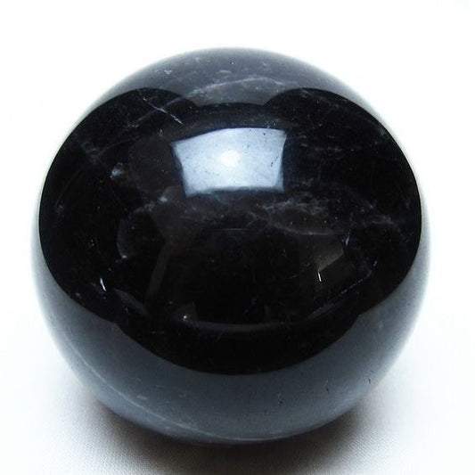 黒水晶 スフィア モリオン 丸玉 73mm 原石 置物 一点物 151-10434