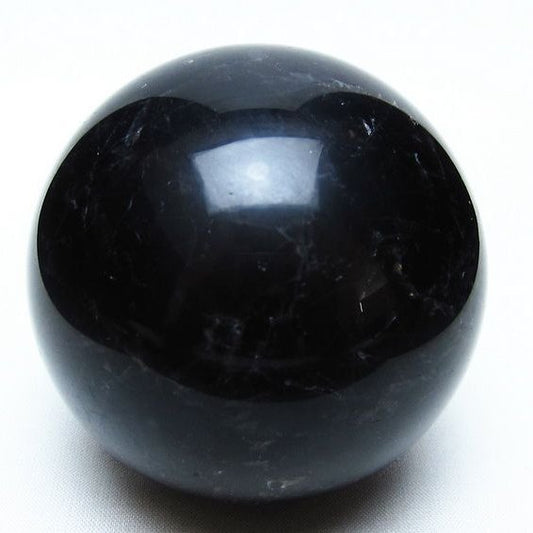 黒水晶 スフィア モリオン 丸玉 73mm 原石 置物 一点物 151-10435