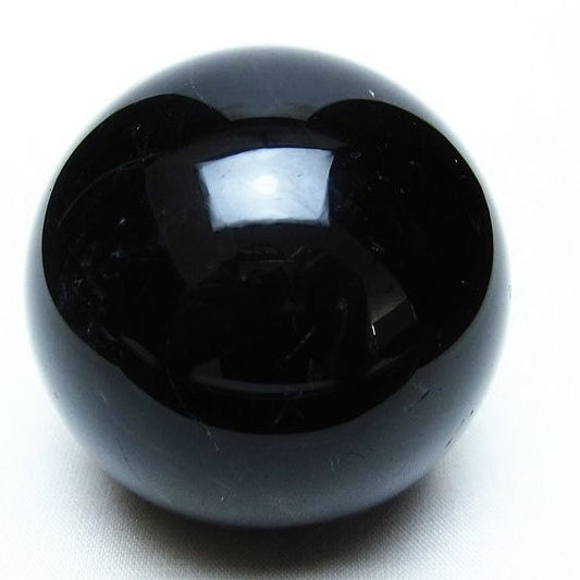 黒水晶 スフィア モリオン 丸玉 57mm 原石 置物 一点物 151-10442