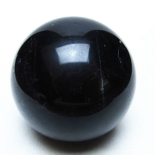 黒水晶 スフィア モリオン 丸玉 57mm 原石 置物 一点物 151-10445