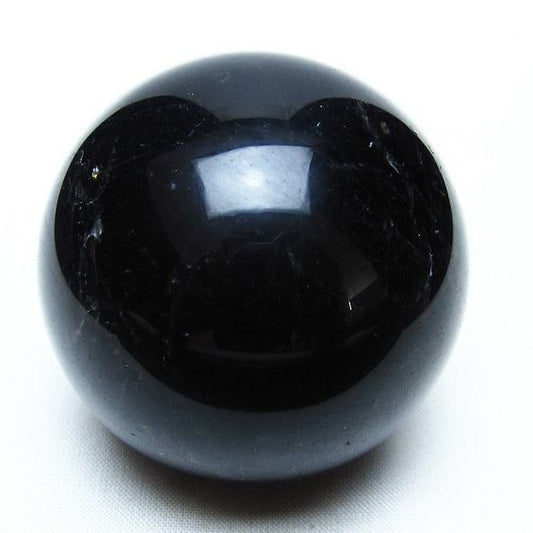 黒水晶 スフィア モリオン 丸玉 56mm 原石 置物 一点物 151-10448