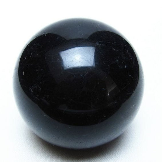 黒水晶 スフィア モリオン 丸玉 54mm 原石 置物 一点物 151-10451