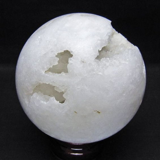 水晶 笑口 丸玉 93mm ジオード 置物 原石 一点物 151-10503
