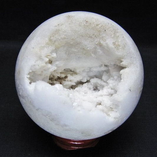 水晶 笑口 丸玉 79mm ジオード 置物 原石 一点物 151-10511