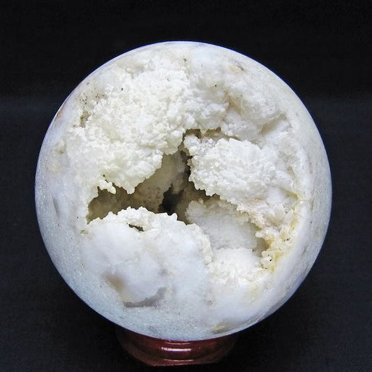 水晶 笑口 丸玉 73mm ジオード 置物 原石 一点物 151-10513