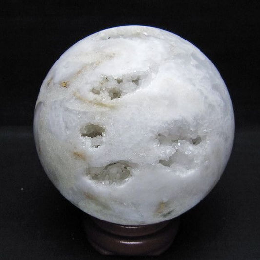 1.1Kg 水晶 笑口 丸玉 100mm ジオード 置物 原石 一点物 151-10534