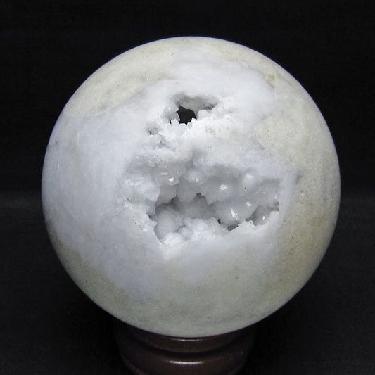 1Kg 水晶 笑口 丸玉 100mm ジオード 置物 原石 一点物 151-10536