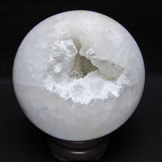 1.2Kg 水晶 ジオード 丸玉 100mm 笑口 置物 原石 一点物 151-10537