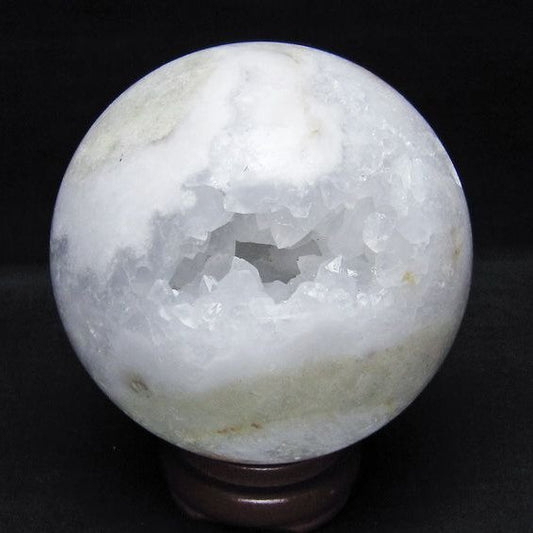 1.2Kg 水晶 ジオード 丸玉 100mm 笑口 置物 原石 一点物 151-10539