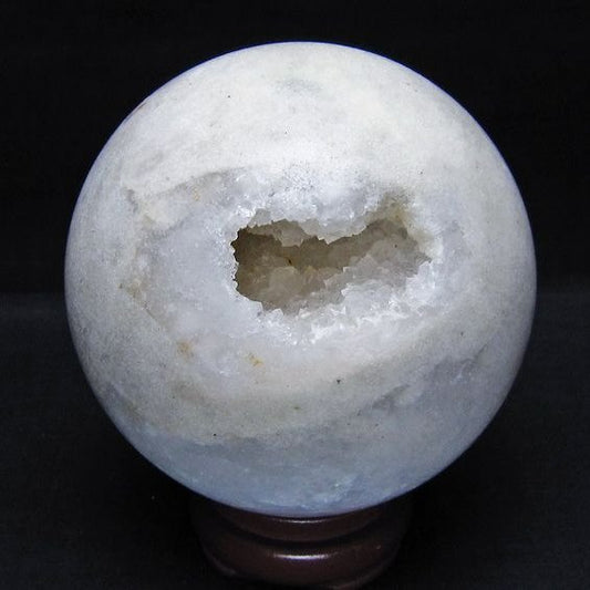 1.2Kg 水晶 ジオード 丸玉 105mm 笑口 置物 原石 一点物 151-10540
