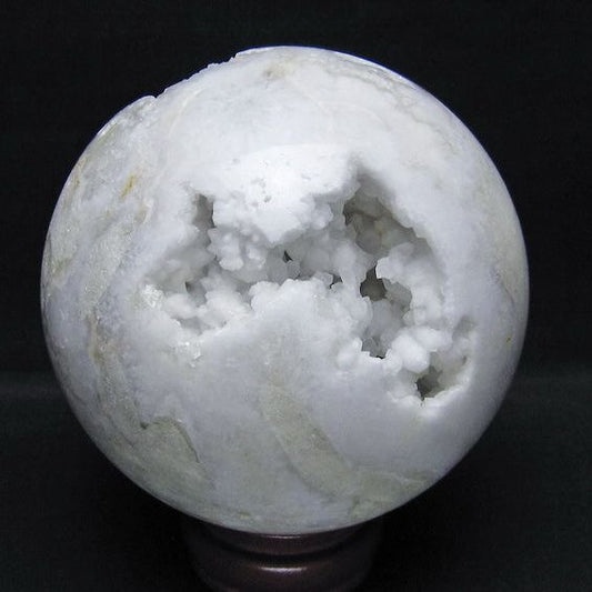 1.7Kg 水晶 ジオード 丸玉 120mm 笑口 置物 原石 一点物 151-10549