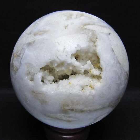 1.7Kg 水晶 ジオード 丸玉 125mm 笑口 置物 原石 一点物 151-10551