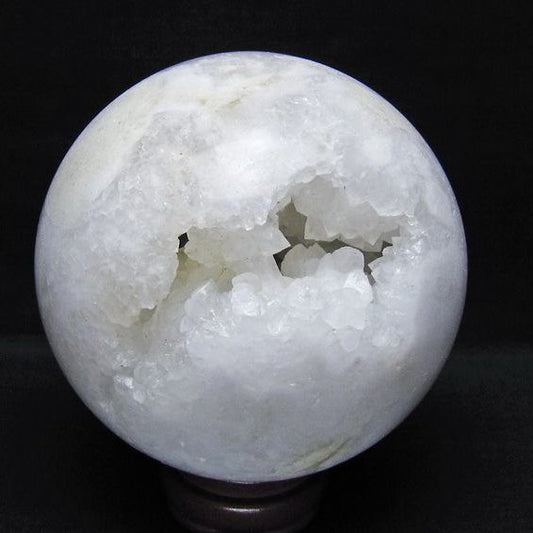 2Kg 水晶 ジオード 丸玉 127mm 笑口 置物 原石 一点物 151-10552