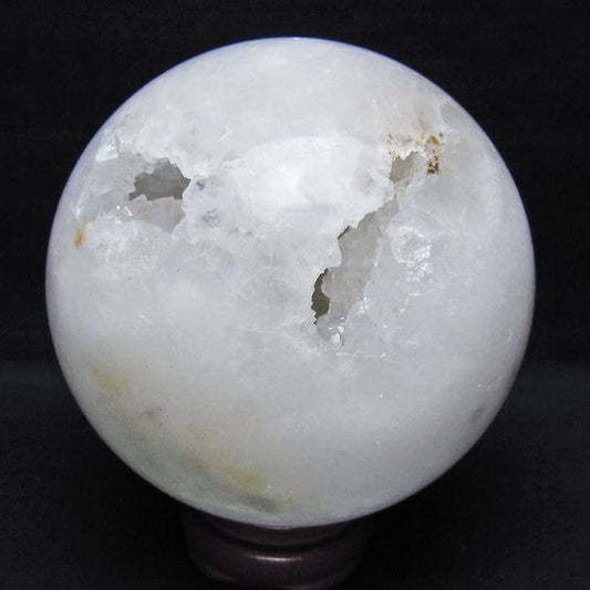 2Kg 水晶 ジオード 丸玉 125mm 笑口 置物 原石 一点物 151-10556