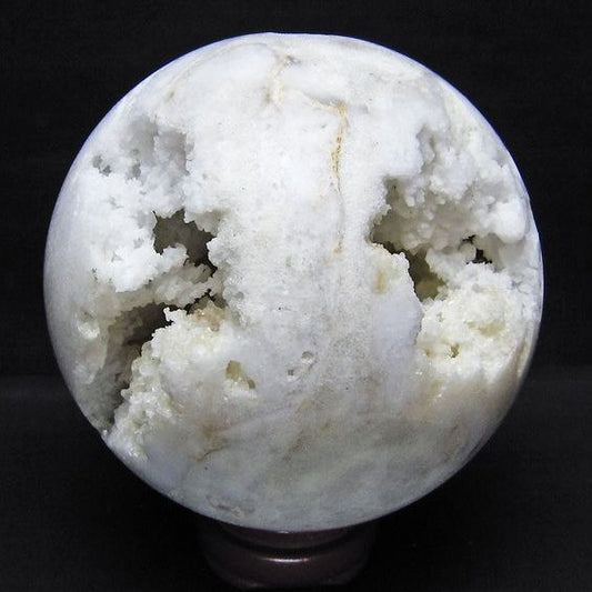 1.9Kg 水晶 ジオード 丸玉 130mm 笑口 置物 原石 一点物 151-10557